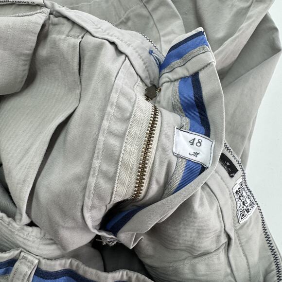 Mason's Chino Shorts Mens 48 IT 32/33 US Gray London Summer Casual Flat Front - Picture 4 of 8